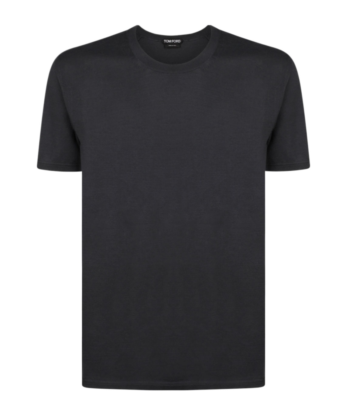 Tom Ford Round Collar Logo T-shirt In Black