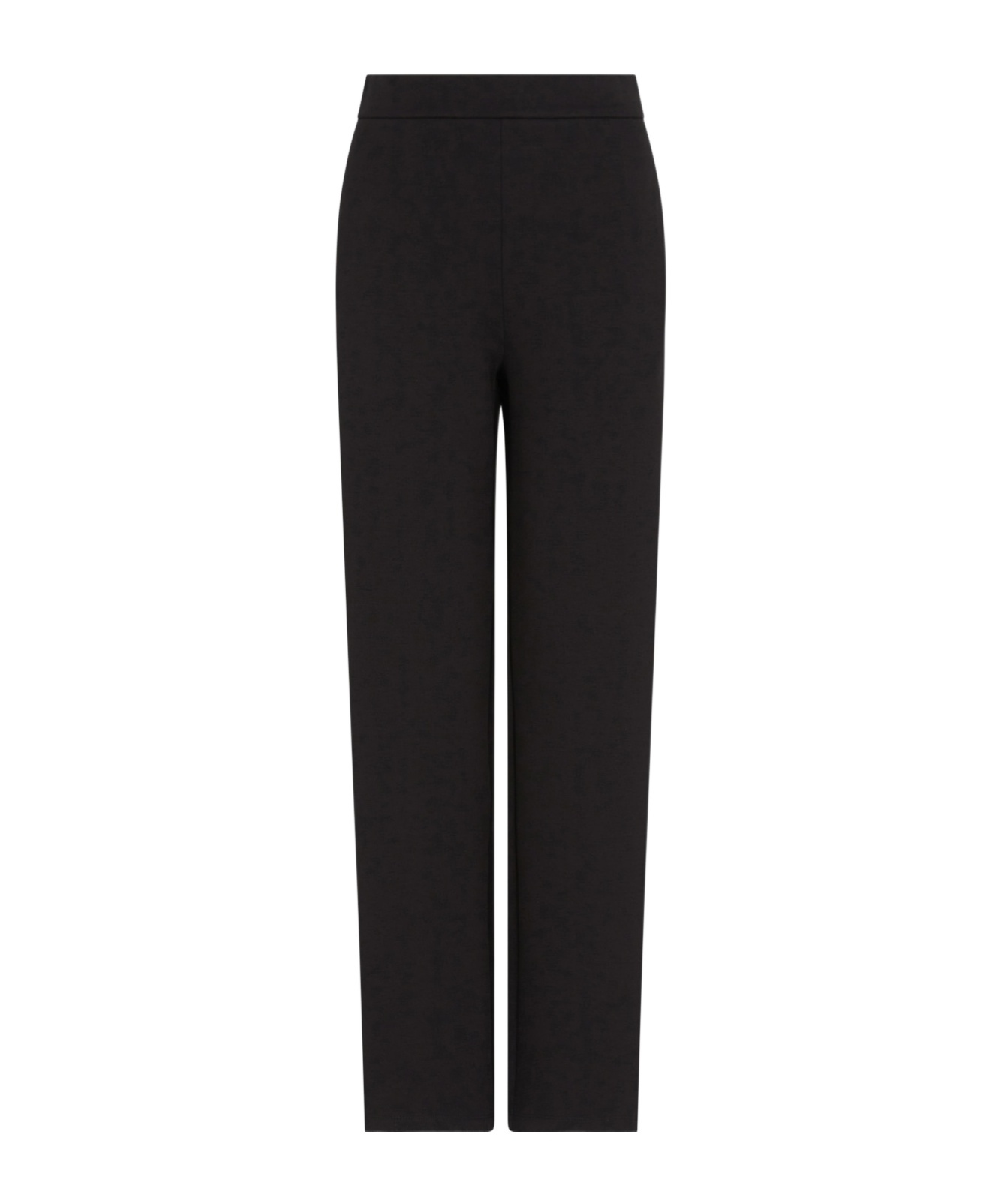 Emporio Armani Travel Essentials Capsule Collection Viscose-blend Trousers With An Embossed Motif In Black