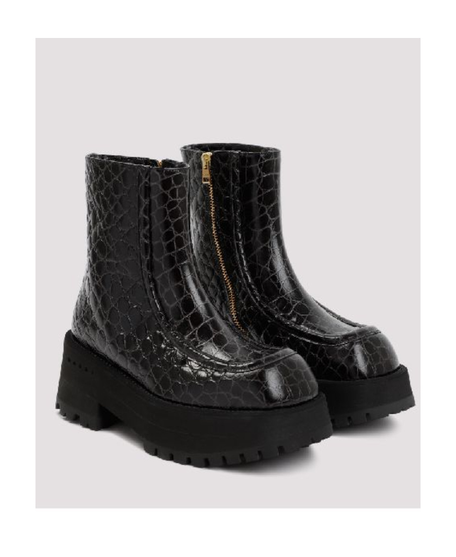 Marni Zip Booties In Black