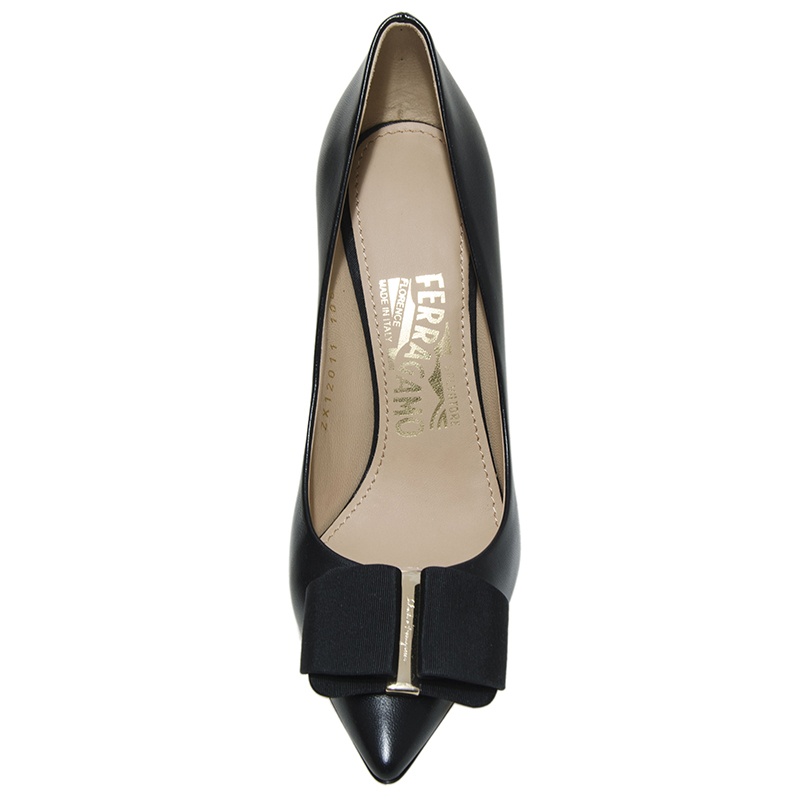 Ferragamo Bow-tie High Heels In Black