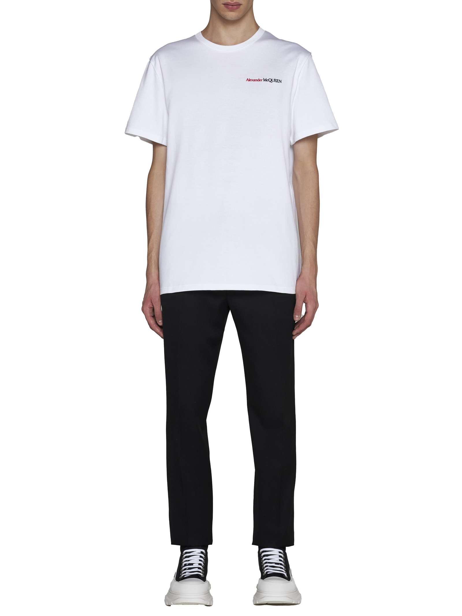 Alexander Mcqueen Logo-print Cotton T-shirt In White