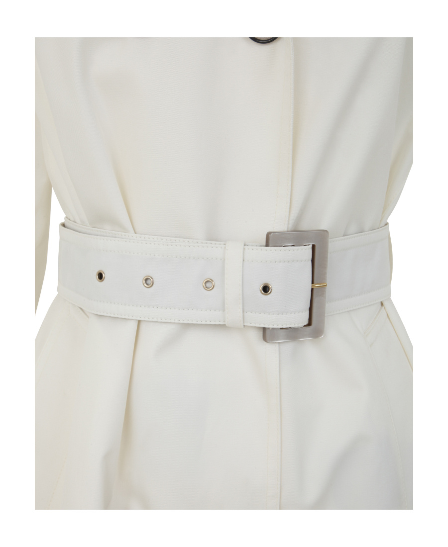 Herno Sand Cotton Gabardine Trench Coat In Gray