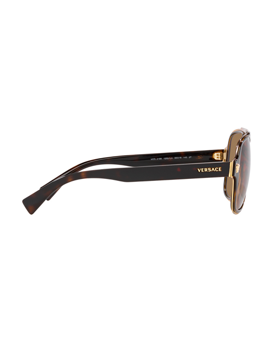 Versace Eyewear Square Frame Sunglasses In Brown