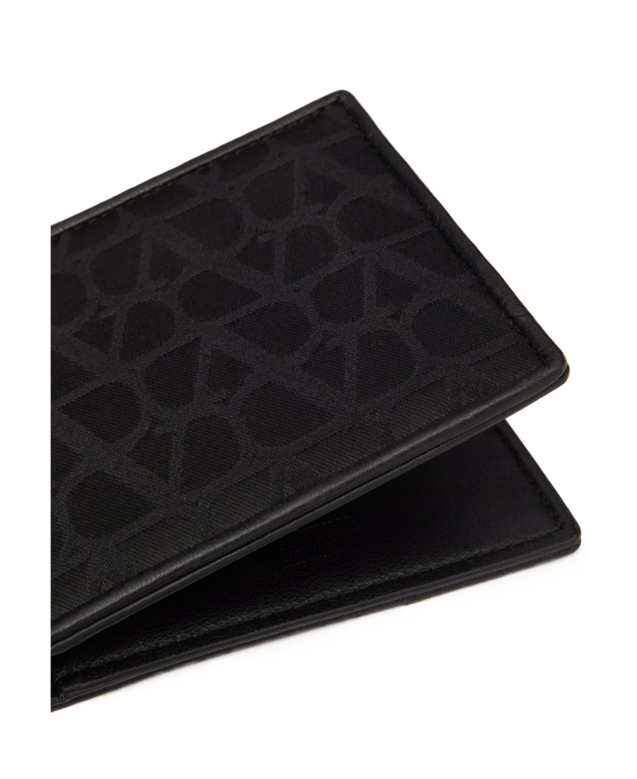 Valentino Toile Iconographe Bi-fold Wallet In Black