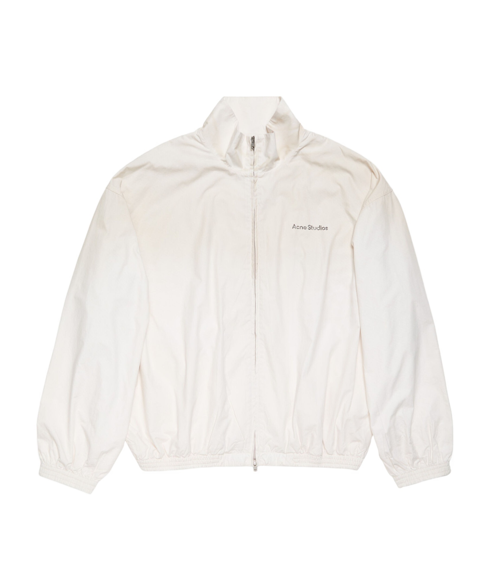 Acne Studios Logo Zip-up Jacket In White