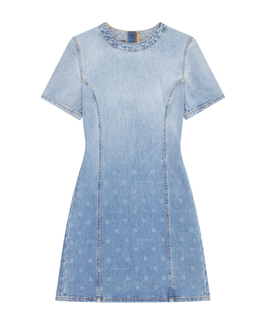 Givenchy Ombré-effect Denim Minidress In Blue