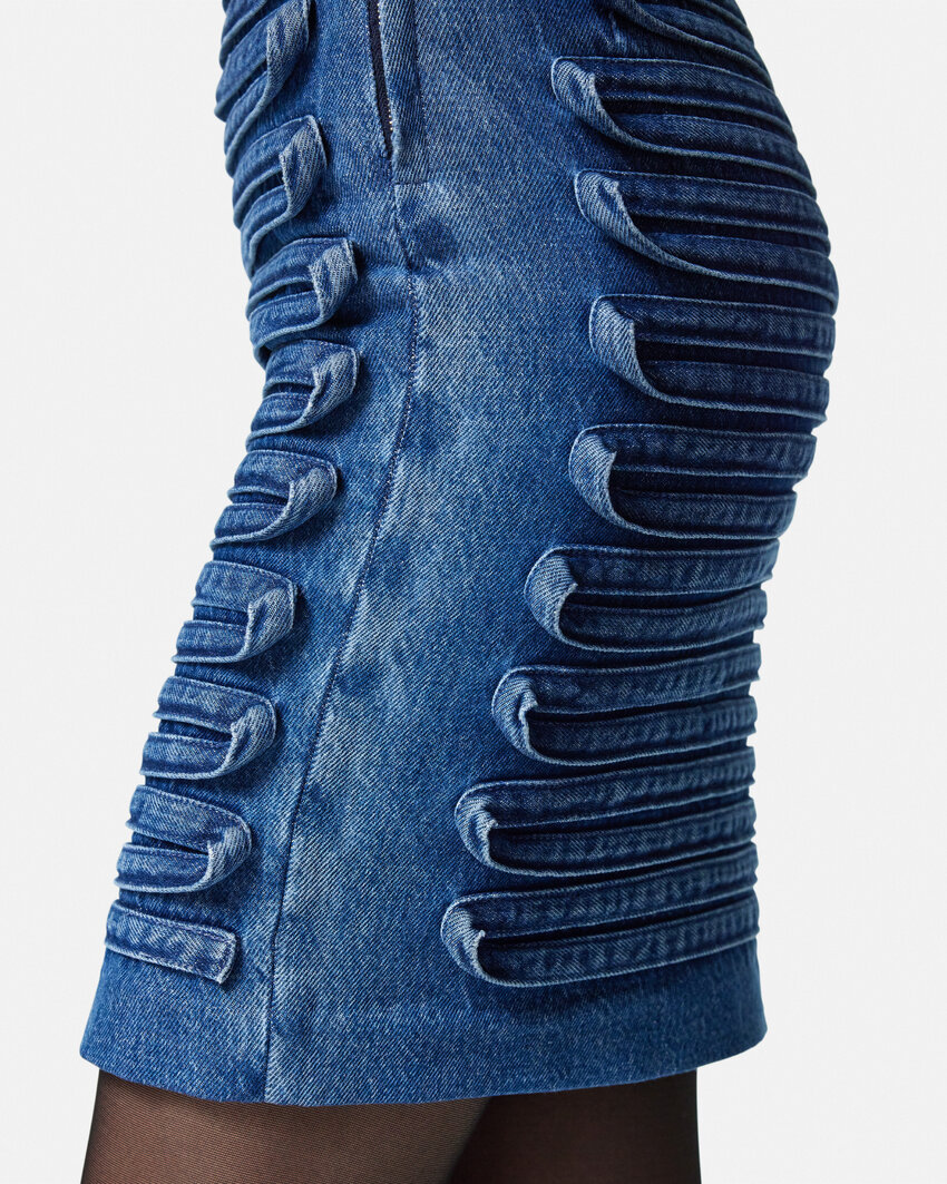 Versace Knee Length And Midi Skirts In Blue