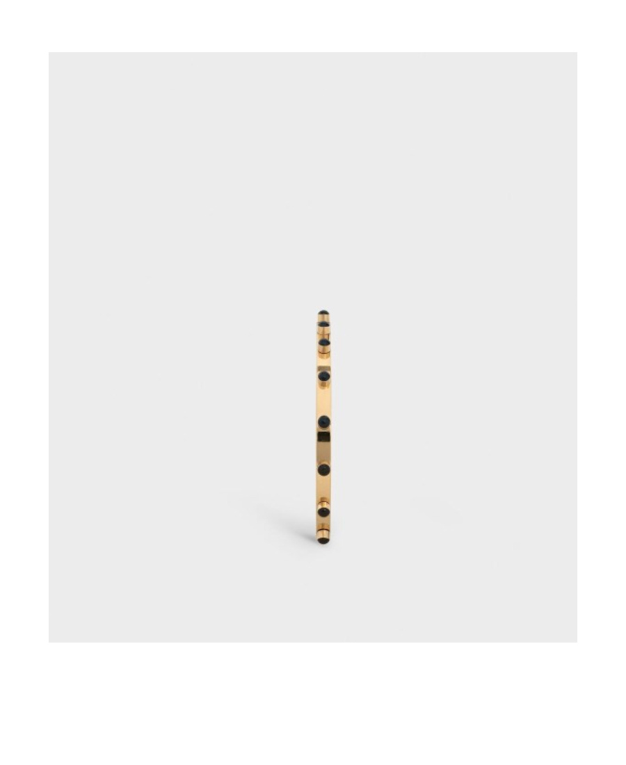Celine Thin Opening Enamel Nail Bracelet In Yellow