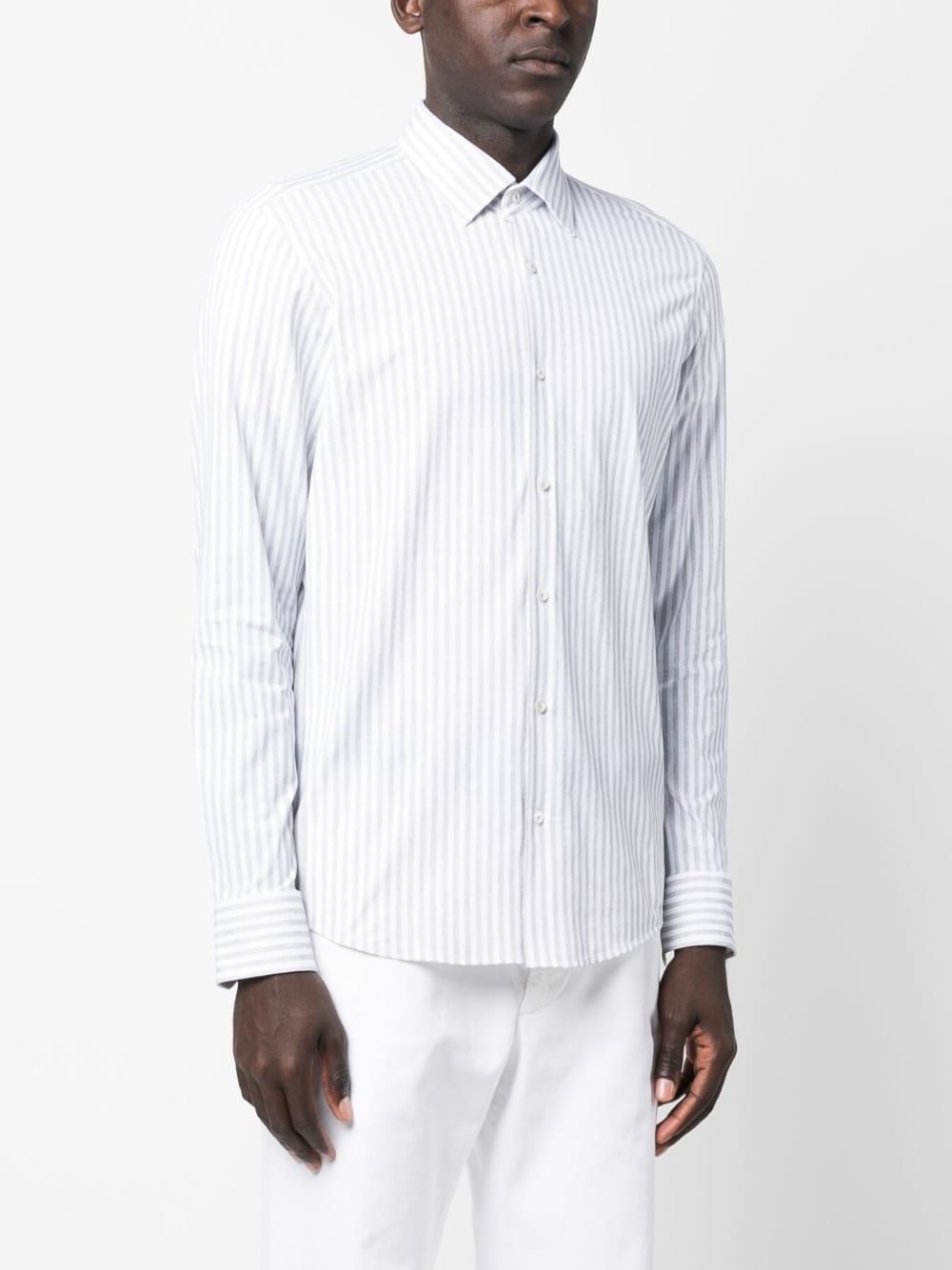 Hugo Boss Stripe-pattern Shirt In White