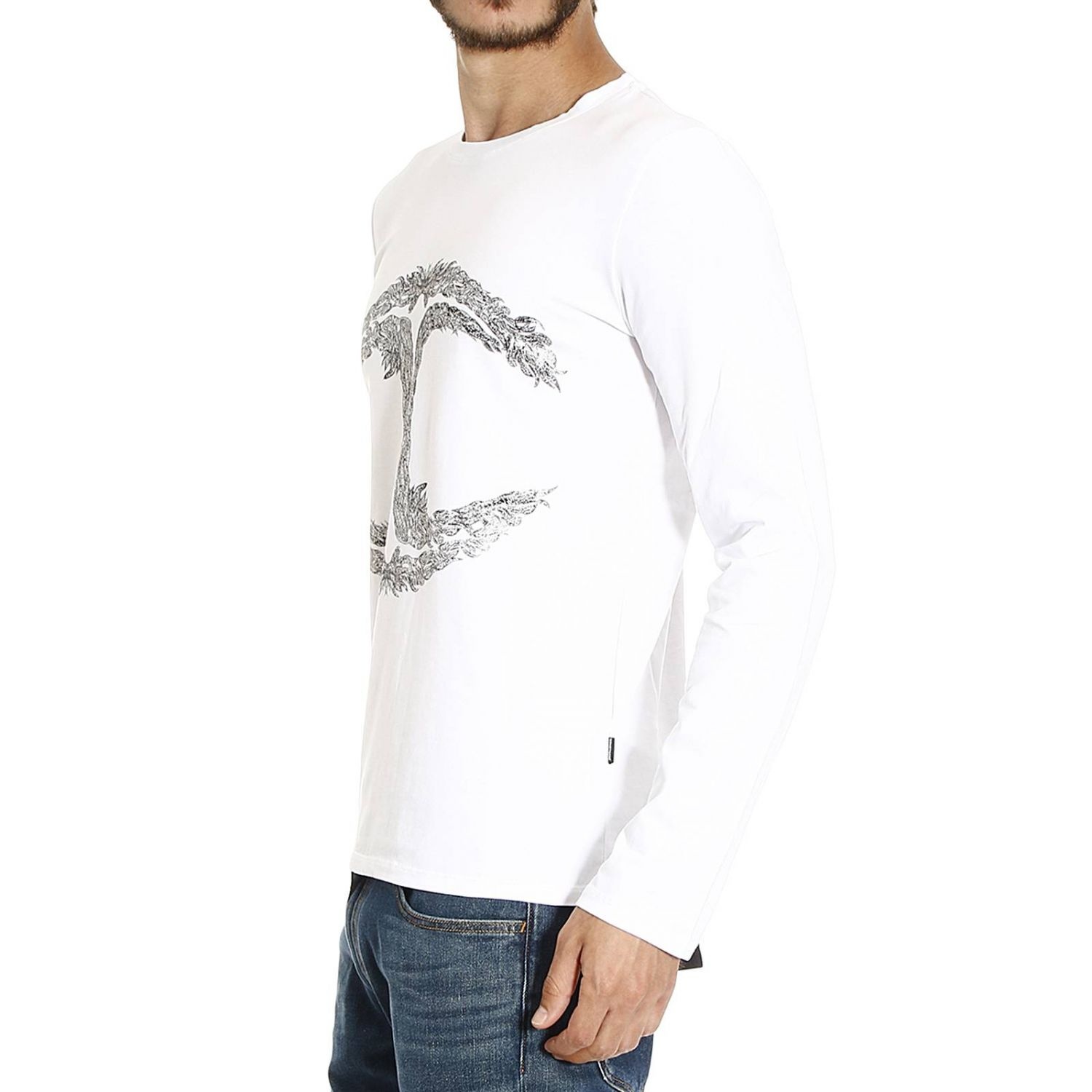 Just Cavalli Print T-shirt In White