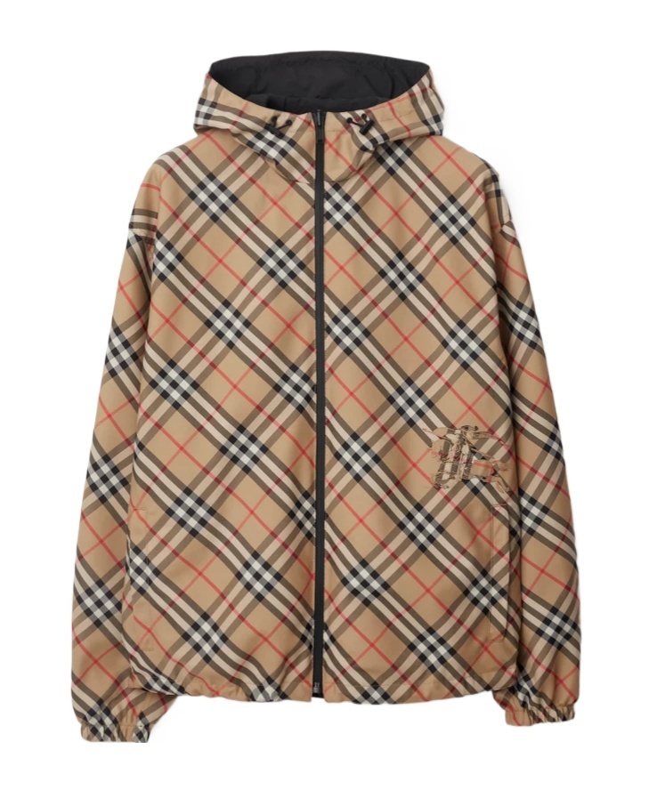 Burberry Reversible Vintage Check Jacket In Nude