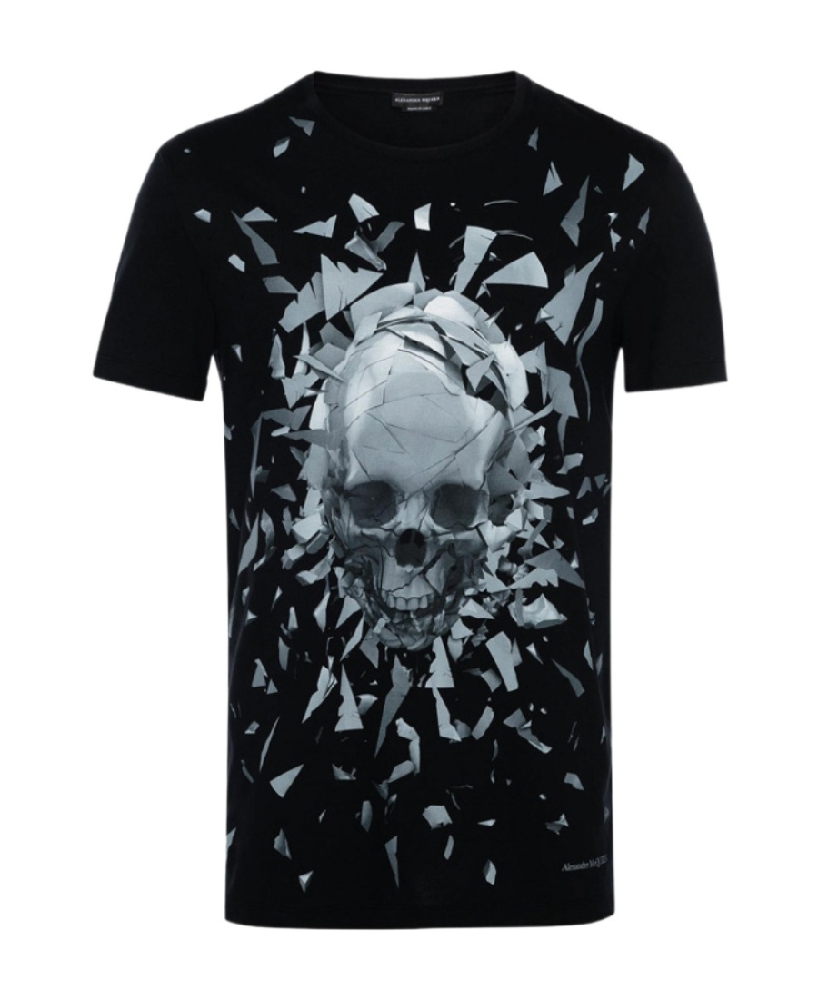 Alexander Mcqueen Logo Short-sleeved T-shirt In Black