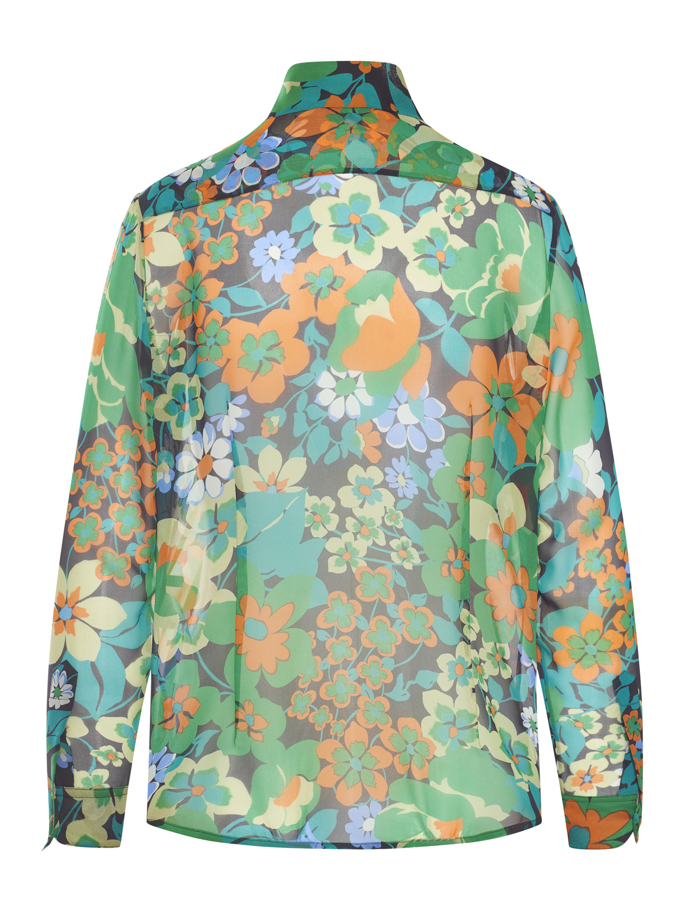 Celine Printed Silk Shirt In Green