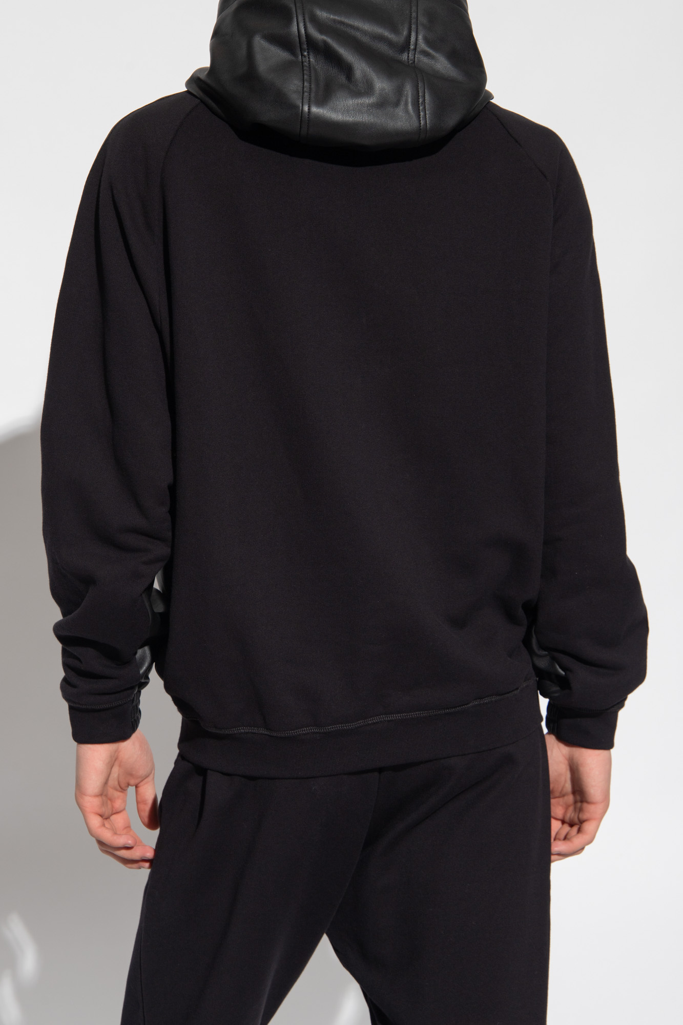 Dsquared2 Hybrid Swag Logo-embellished Panelled Jacket In Black