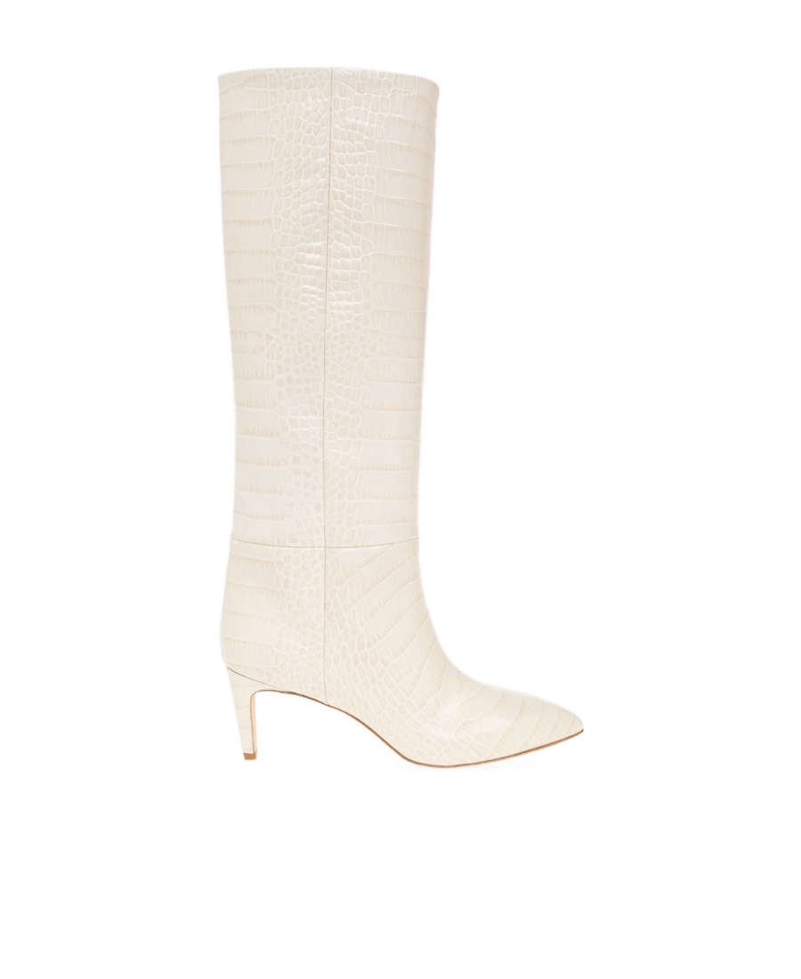 Shop Paris Texas Pointed High-heeled Boots In White