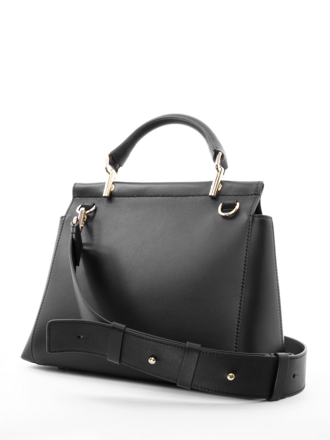 Roger Vivier Viv' Cabas Metal Buckle Tote Bag In Black