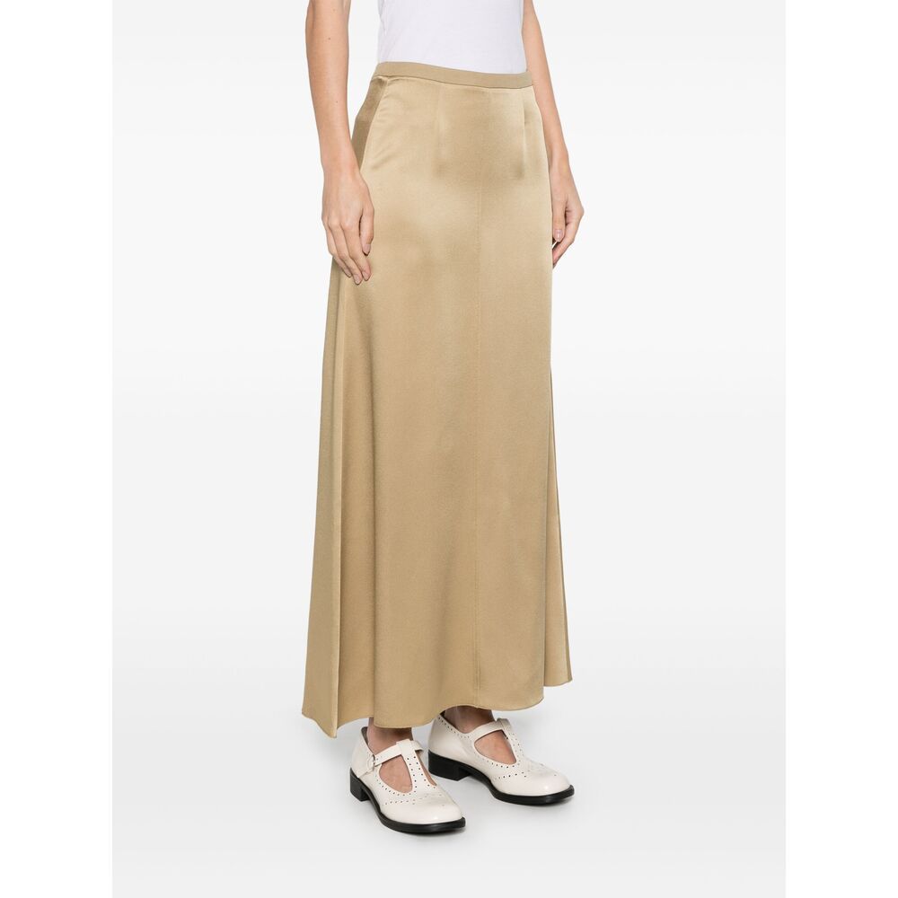 Forte Forte Satin Midi Skirt In Nude