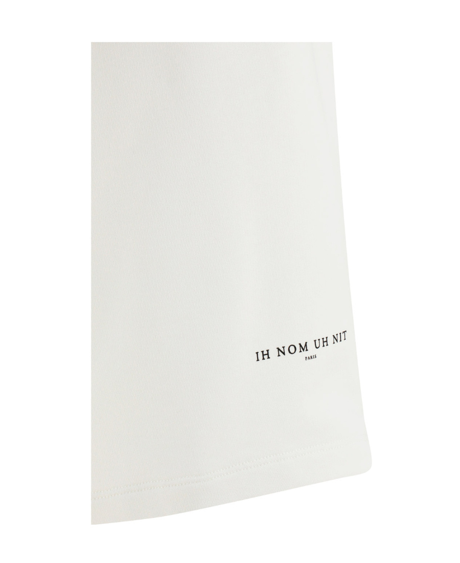 Shop Ih Nom Uh Nit Elasticated-waist Cotton Bermuda In White