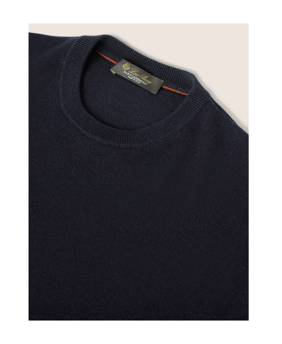 Loro Piana Cashmere Pullover With Round Neck In Black