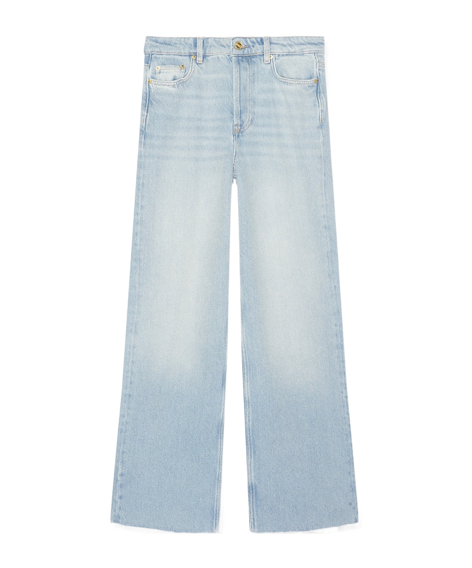 Ganni Izey Overdyead Heavy Denim Jeans In White