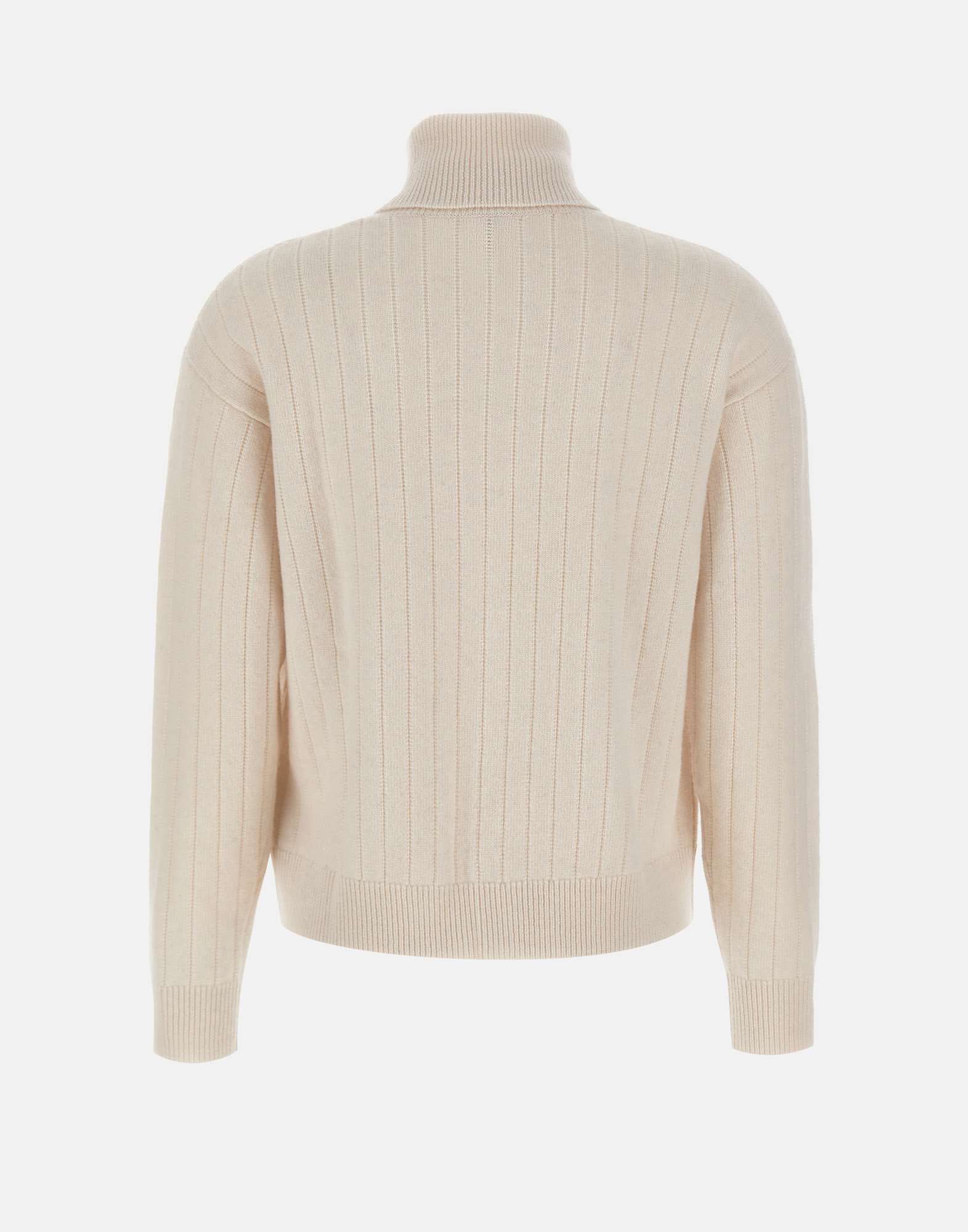 Eleventy Turtleneck Ribbed Sweater In Neutral