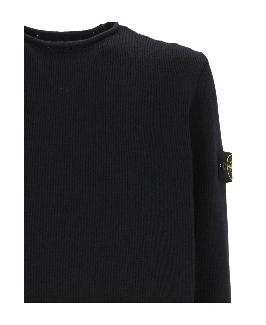 Stone Island Wool Sweater In Blue