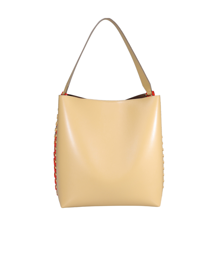 Stella Mccartney Chain Link Handbag In Nude