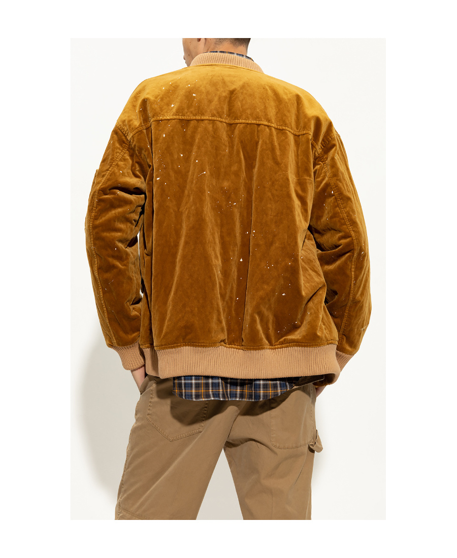 Dsquared2 Logo-embroidered Bomber Jacket In Brown