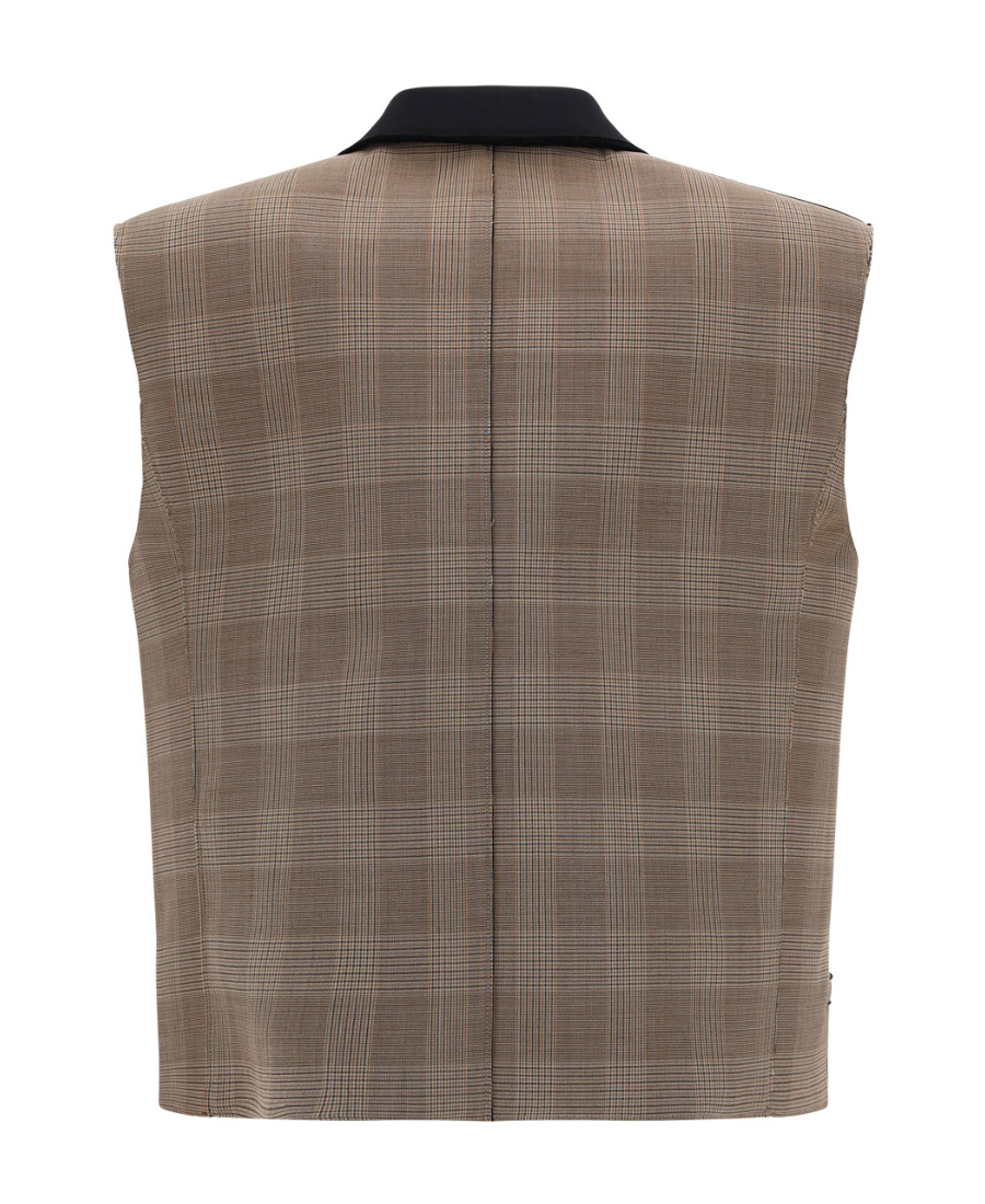 Givenchy Sleeveless Lapel Vest In Gray