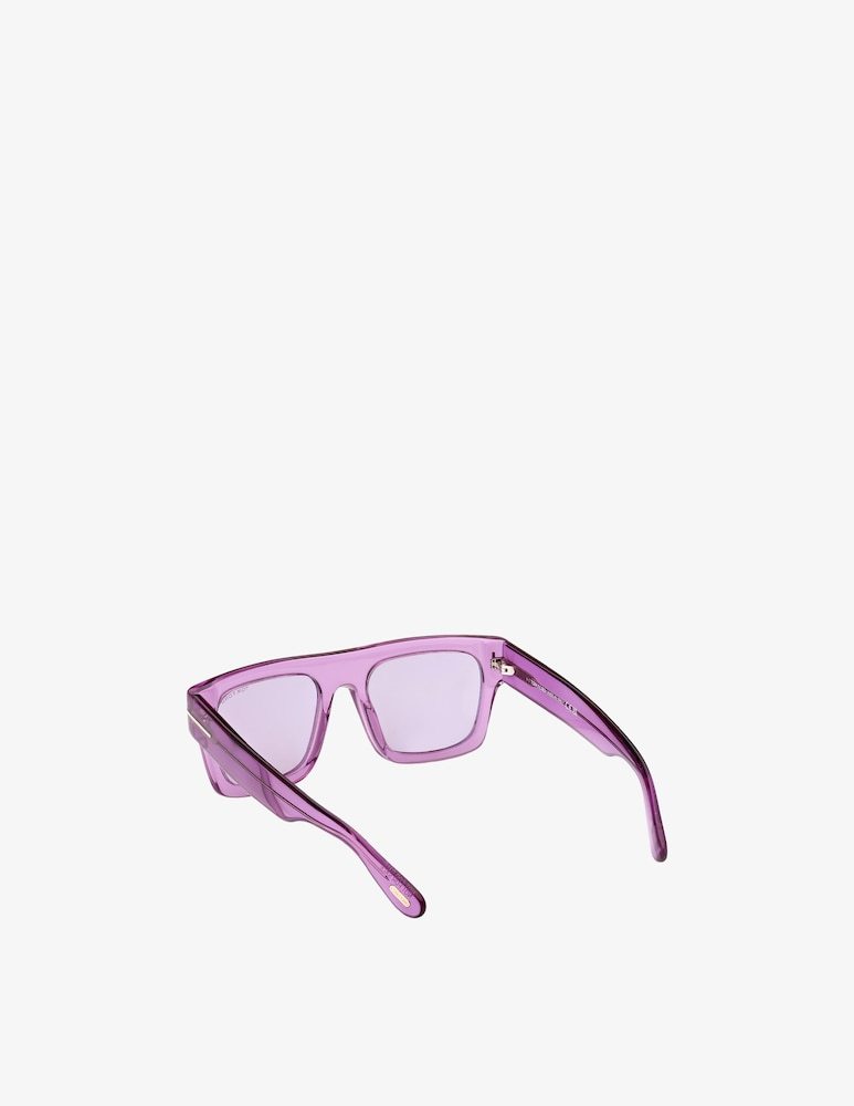 Tom Ford Logo Sunglasses In Purple