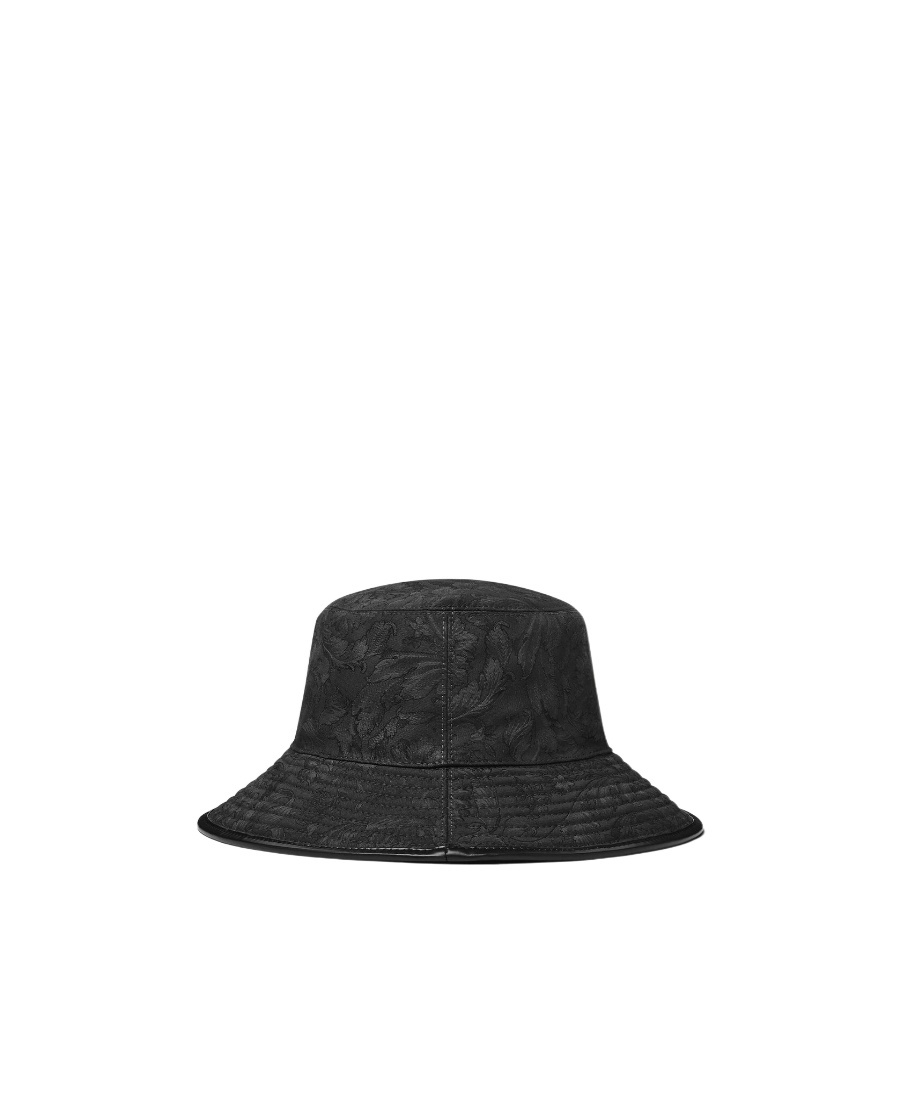 Versace Barocco-pattern Bucket Hat In Black