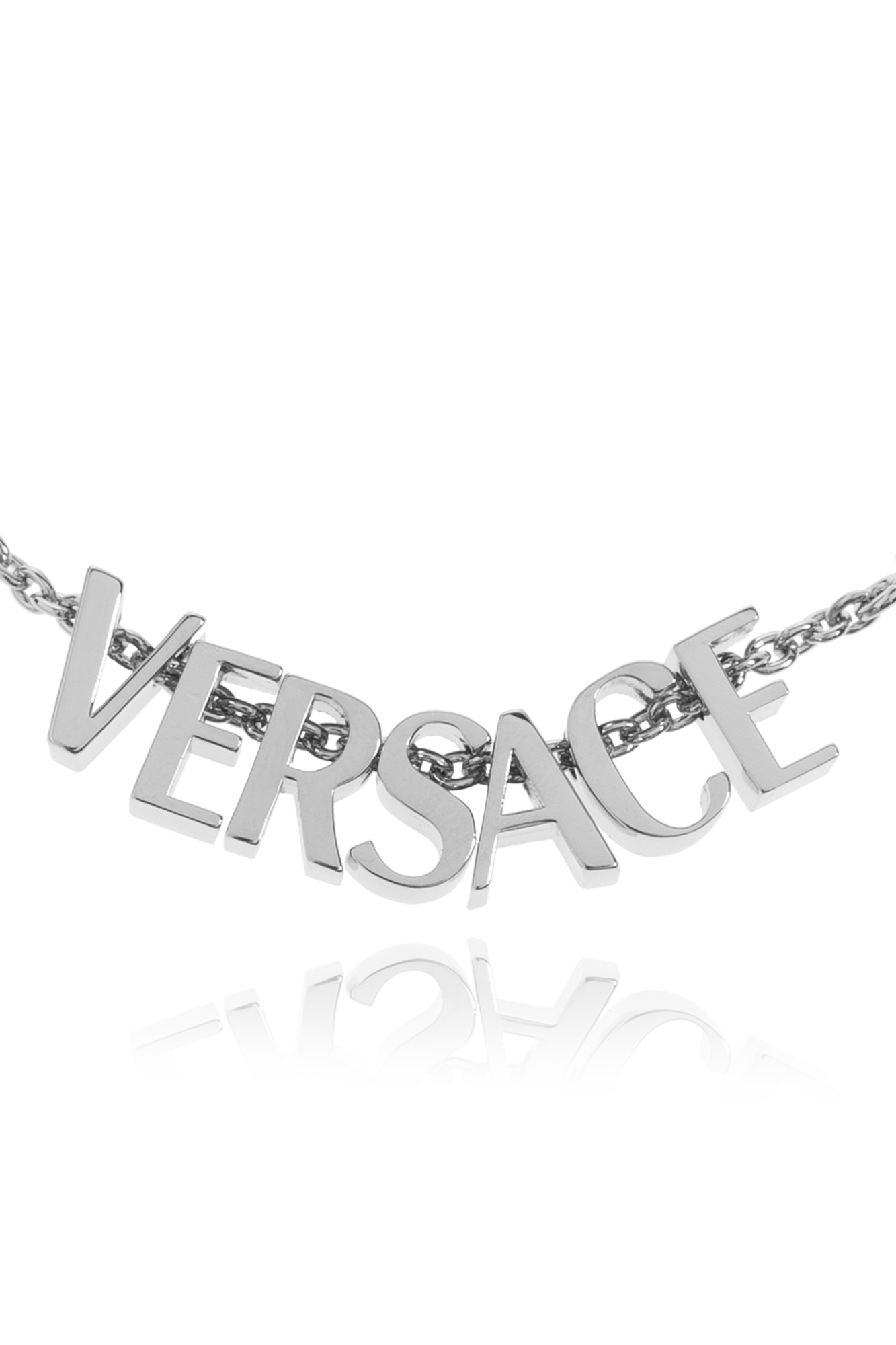 Versace Logo-lettering Bracelet In White