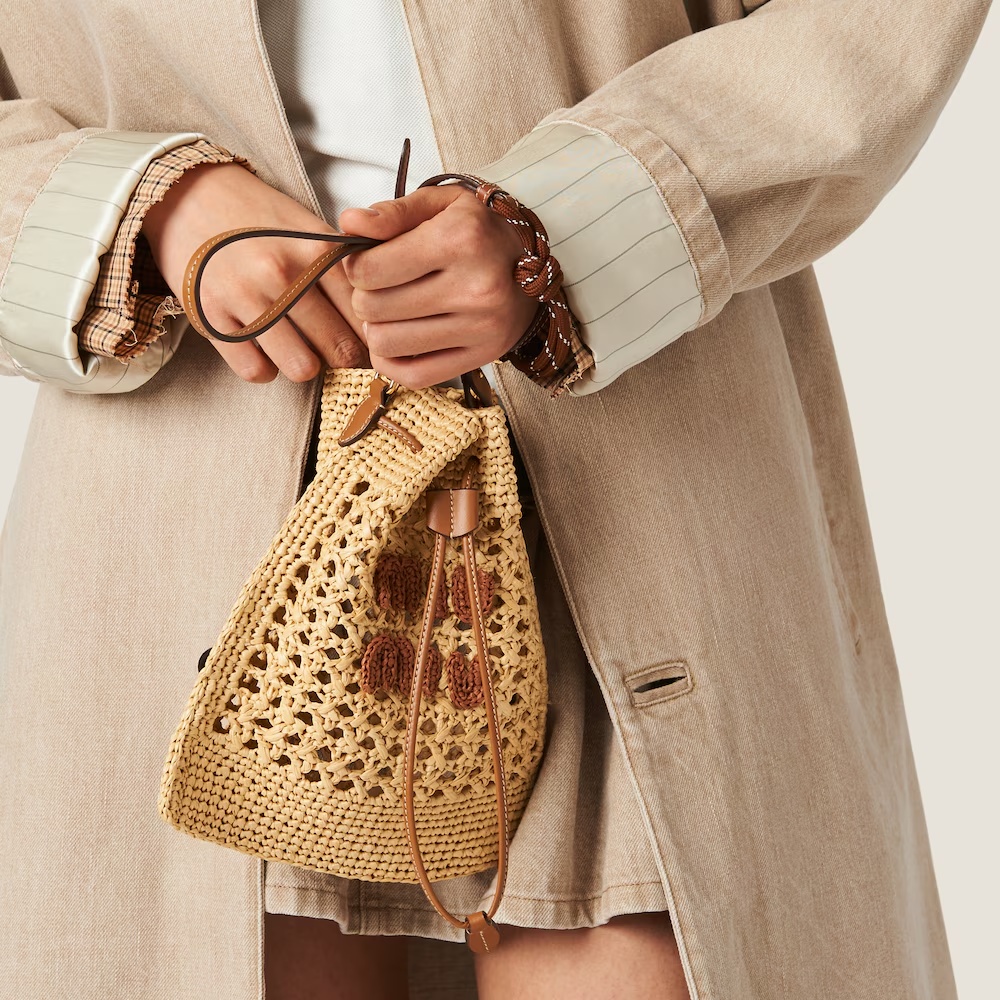 Miu Miu Contenitori Crochet Rete In Nude