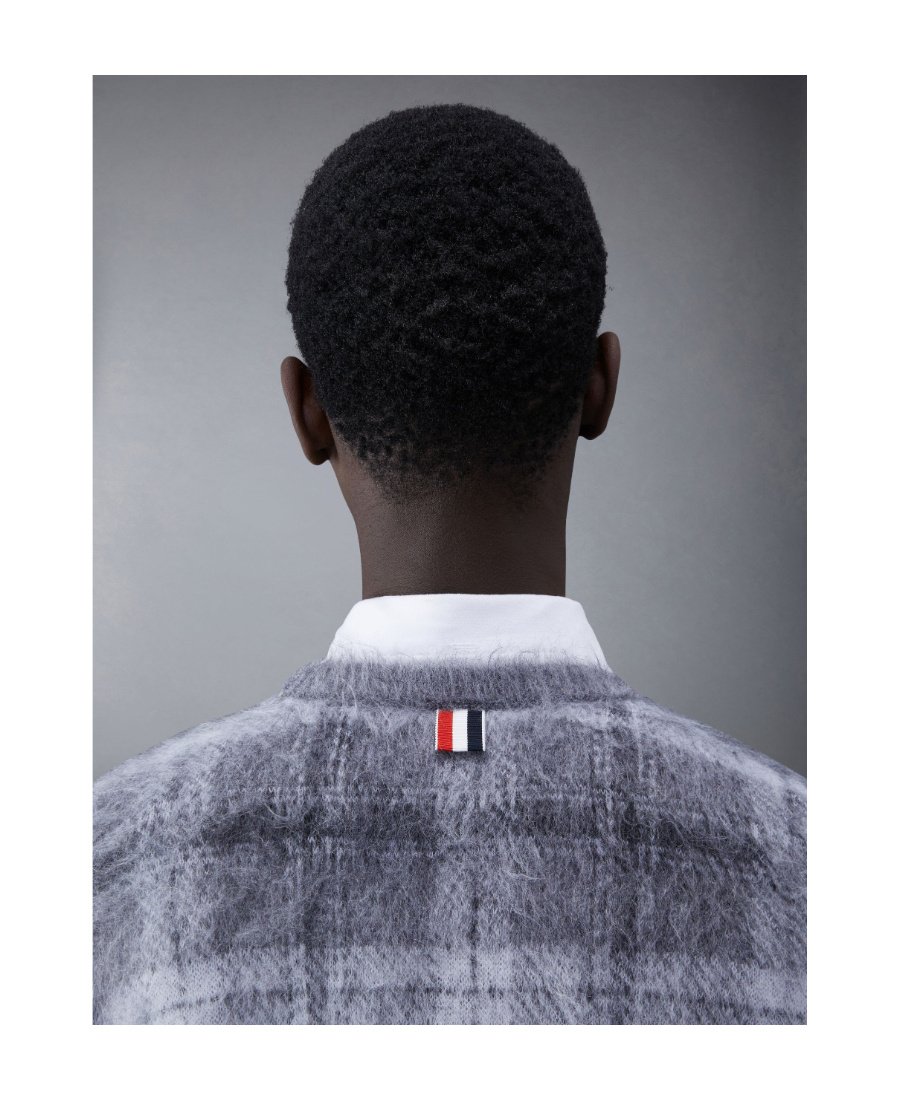 THOM BROWNE THOM BROWNE TARTAN CREWNECK LONG-SLEEVED JUMPER
