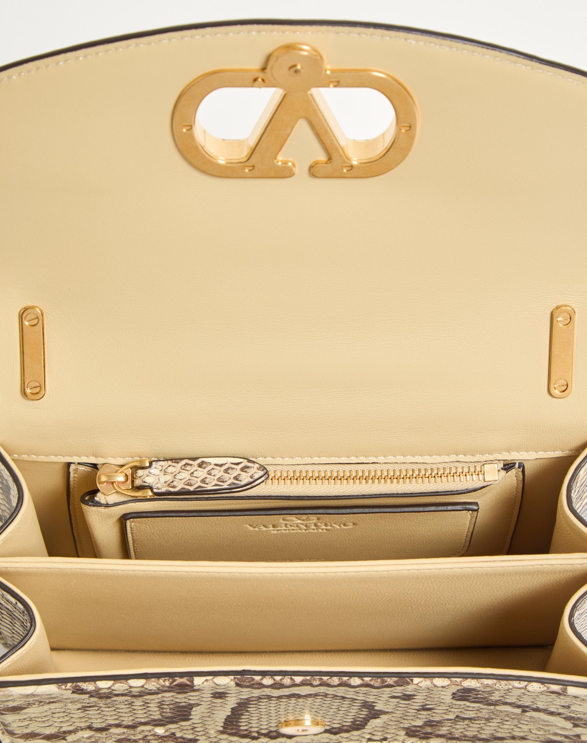 Valentino Pattern Shoulder Bag In Nude