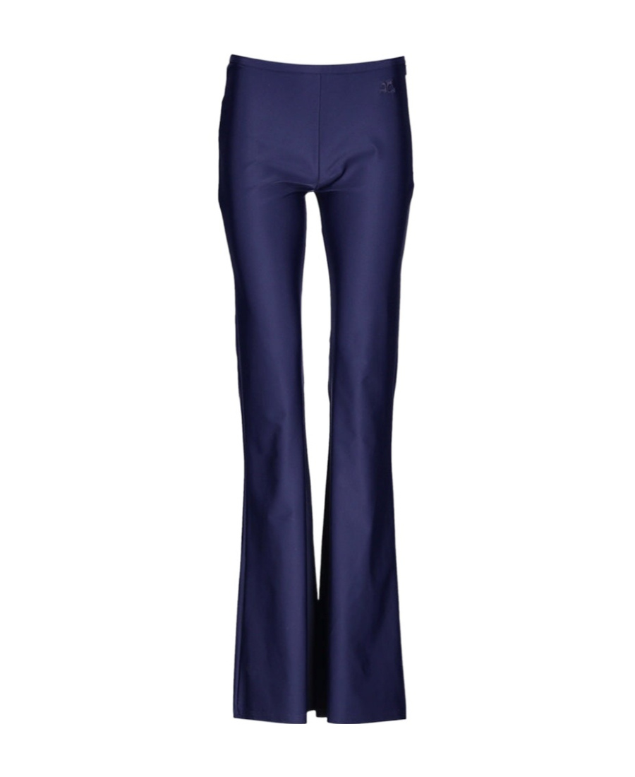 Shop Courrèges Logo Casual Pants In Black