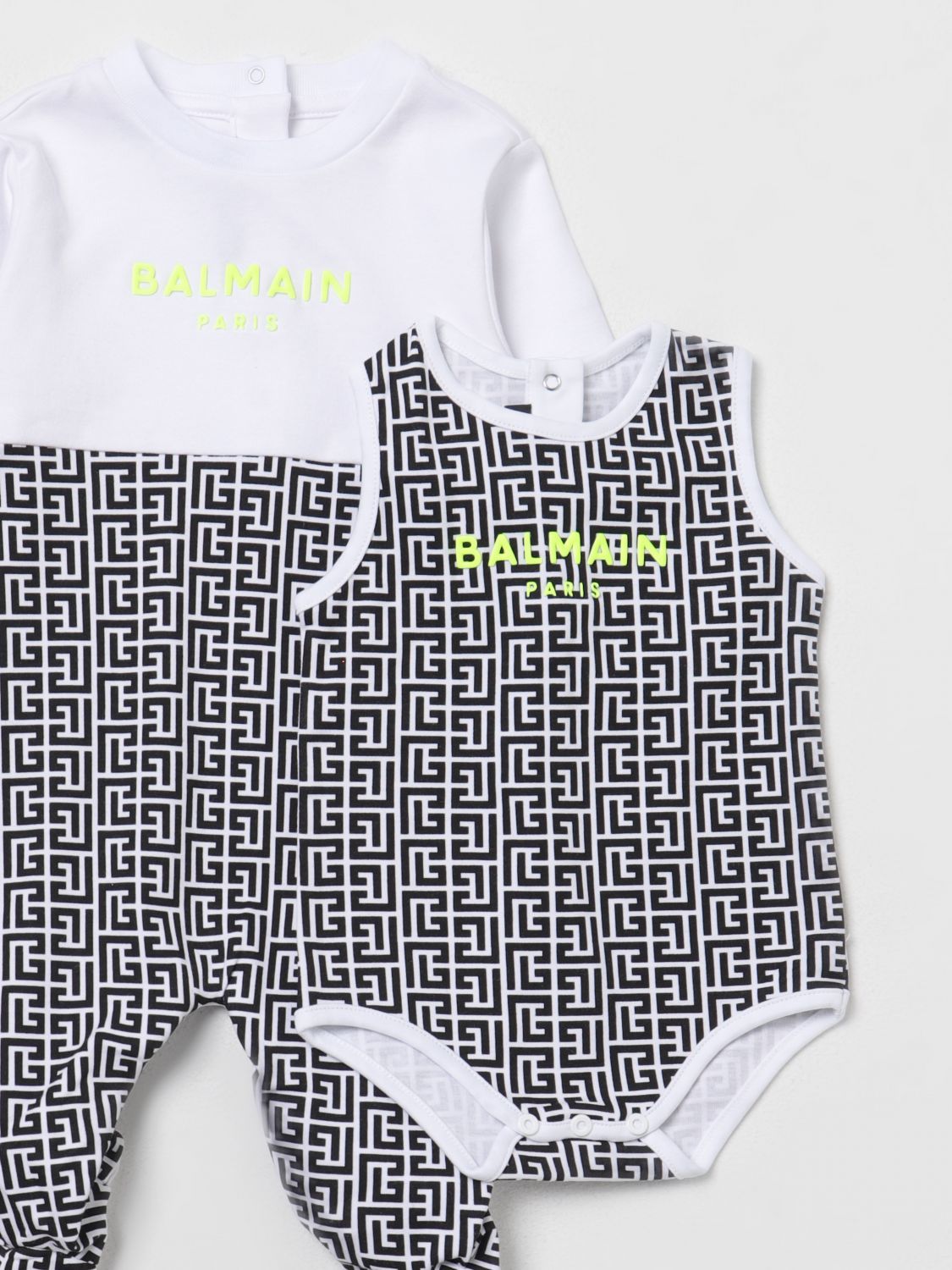 Balmain Two Pieces Of Logo Jumpsuit In White