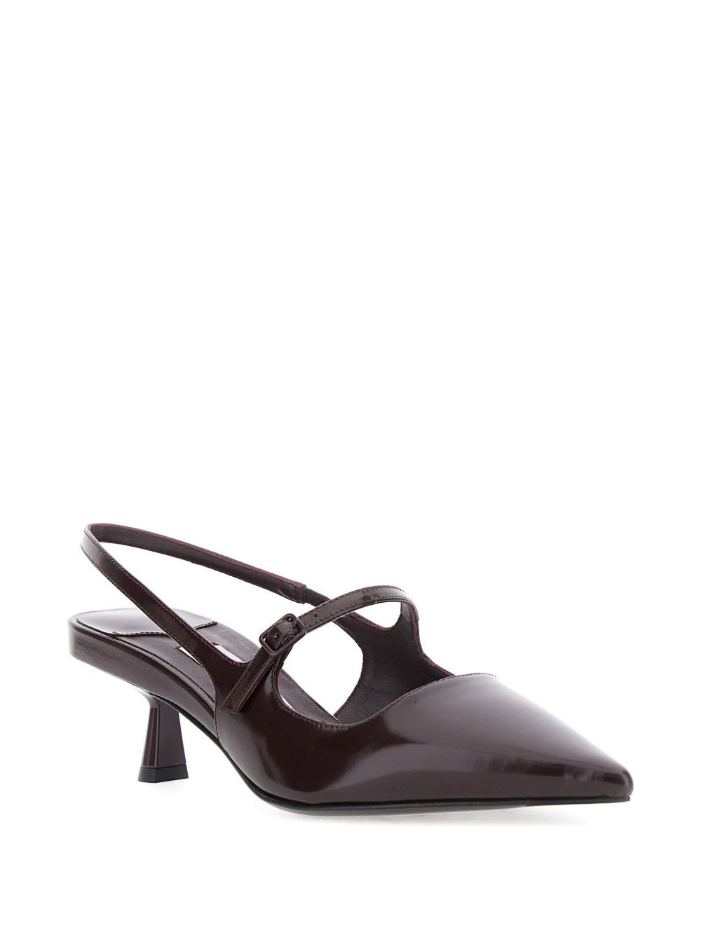 Jimmy Choo Didi 45 Slingback In Brushed Leather In Black