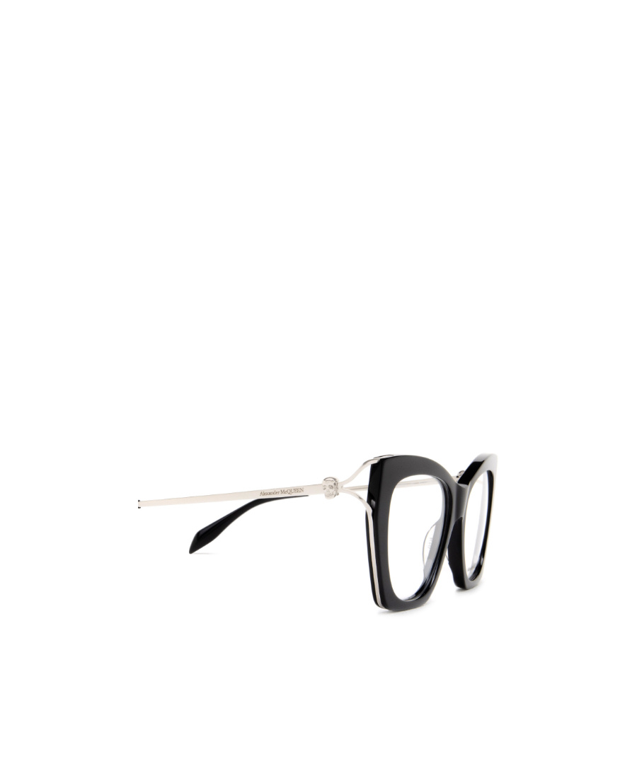 Alexander Mcqueen Eyewear Cat-eye Frame Glasses In Black