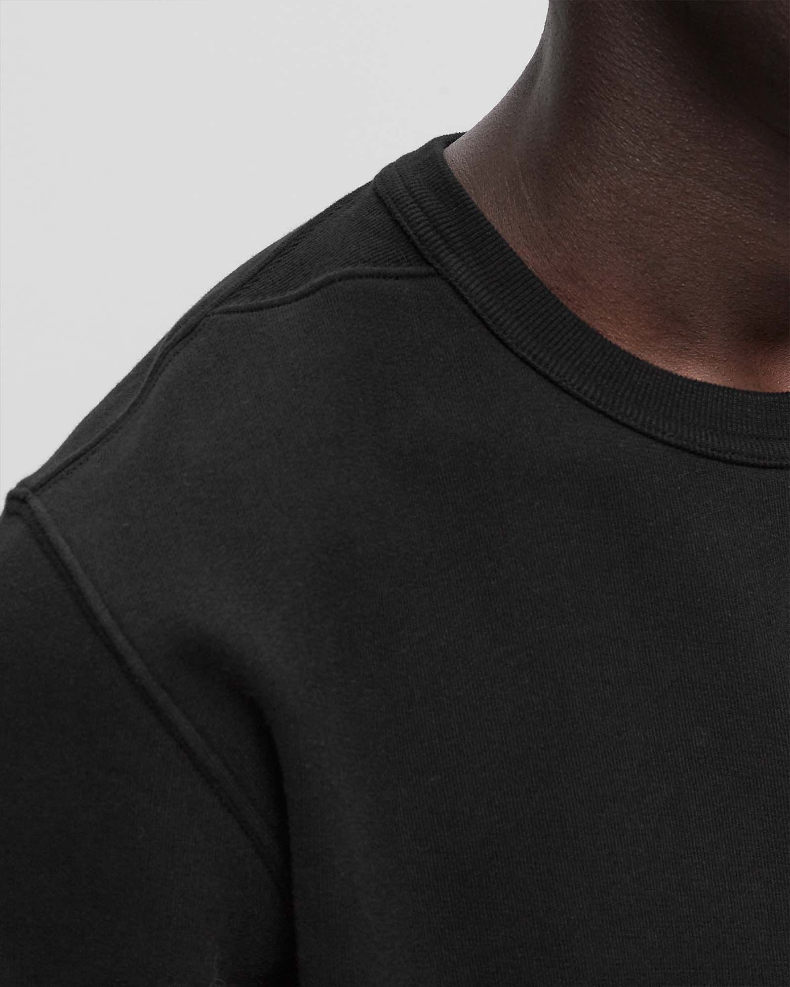 Stone Island Compass-badge Cotton Sweatshirt In Black