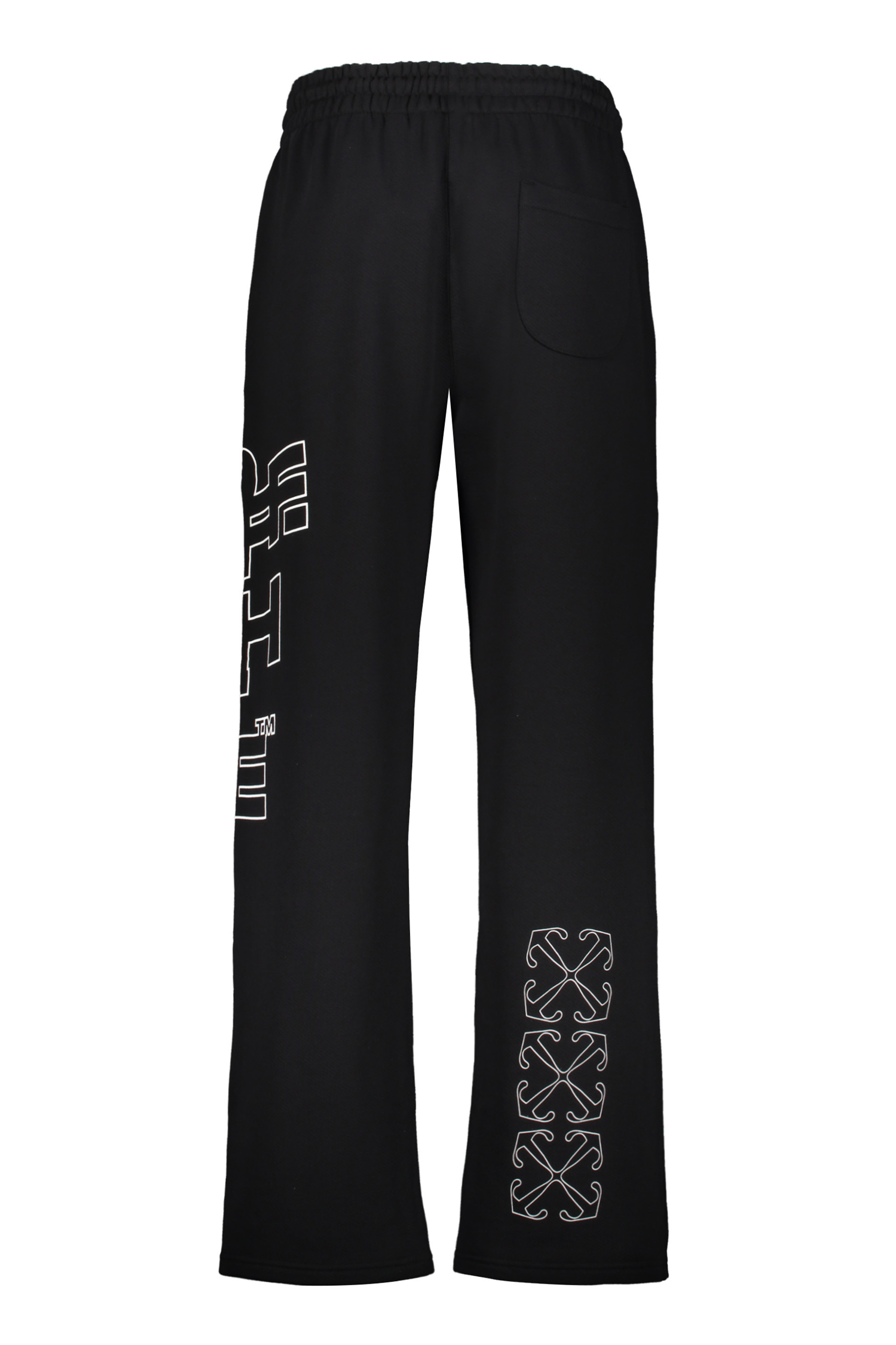 Off-white Versatile Black Pants With Modern Design In Black