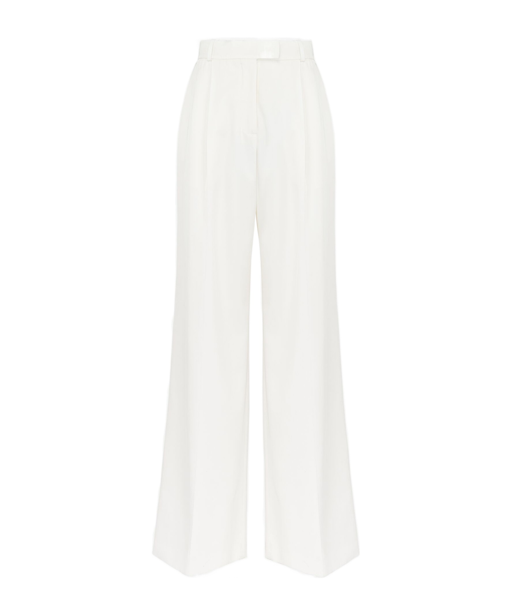 Alexander Mcqueen High Waist Wide-leg Trousers In White
