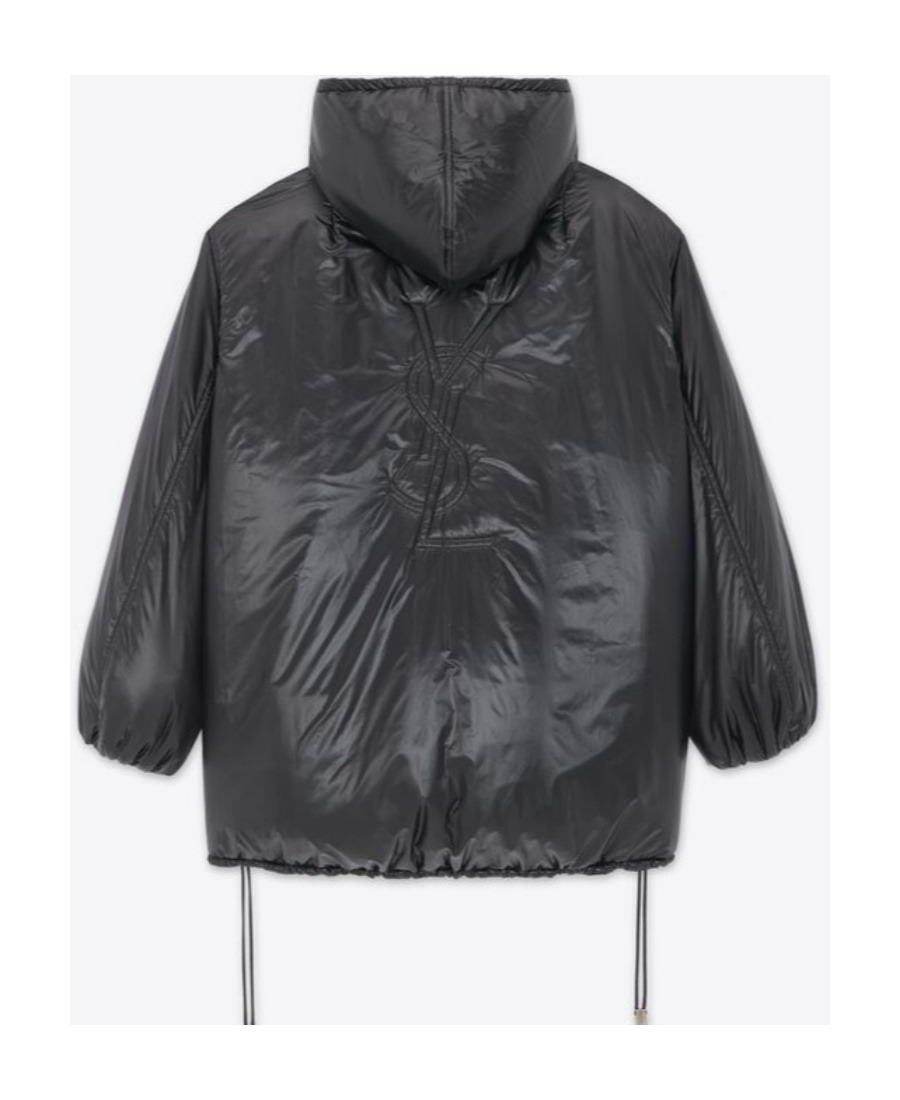 Saint Laurent Cassandre Windbreaker In Black