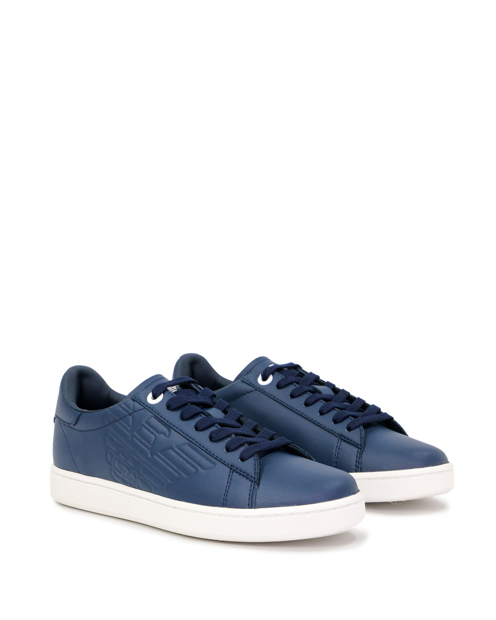 Ea7 Logo Lace Up Casual Sports Shoes In Blue