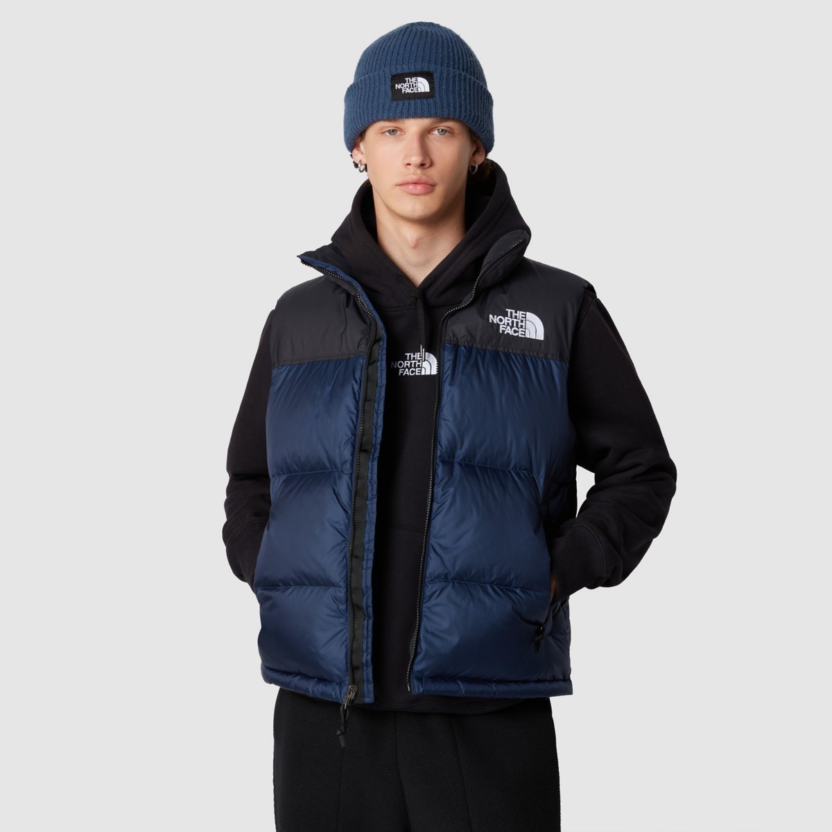 The North Face 1996 Vintage Nuptse Vest Down Jacket In Black