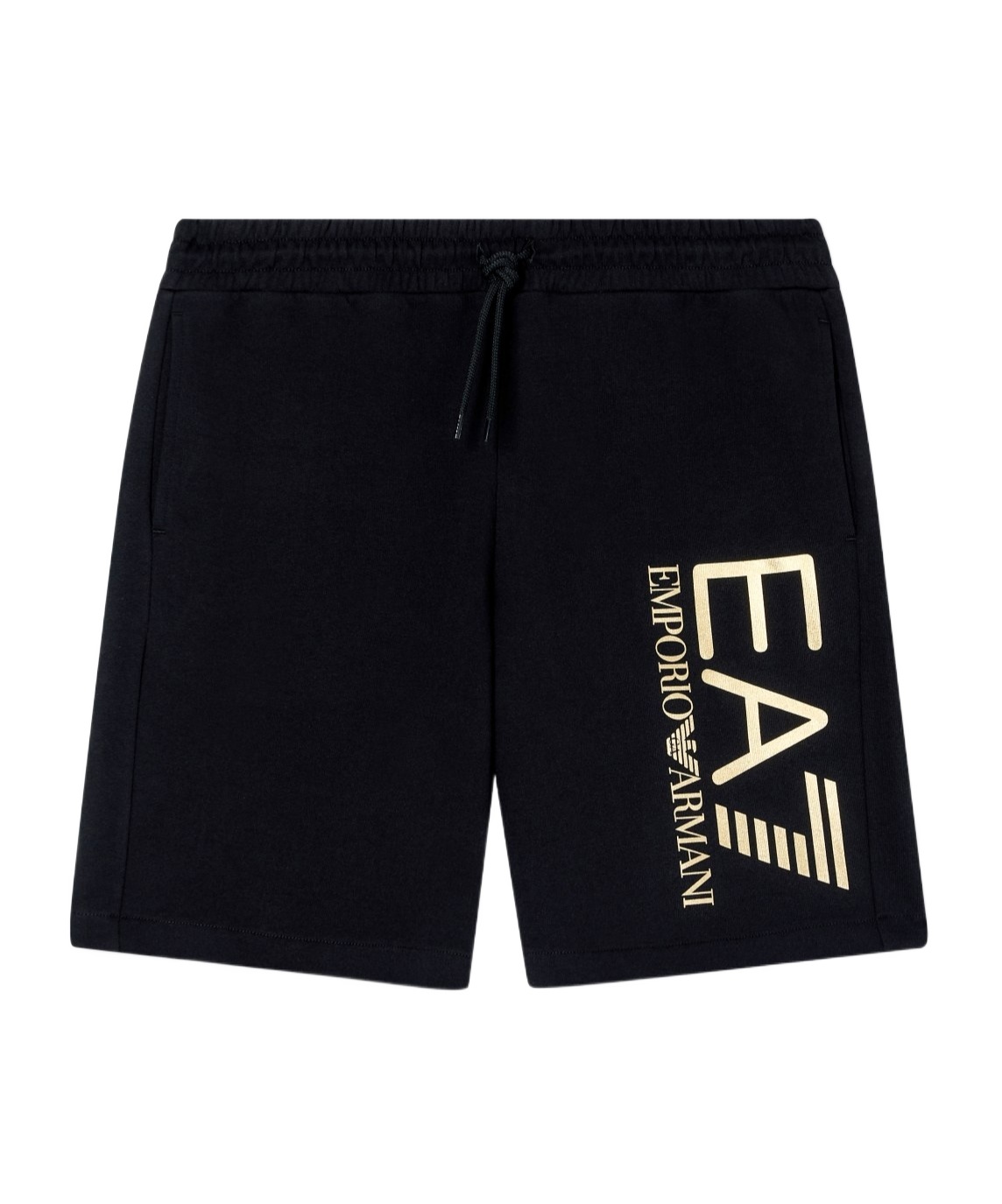 Ea7 Wide-leg Shorts In Black