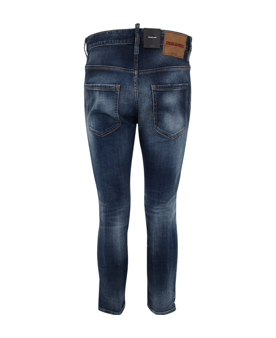 DSQUARED2 DSQUARED2 DISTRESSED LOGO PATCH SLIM-FIT JEANS
