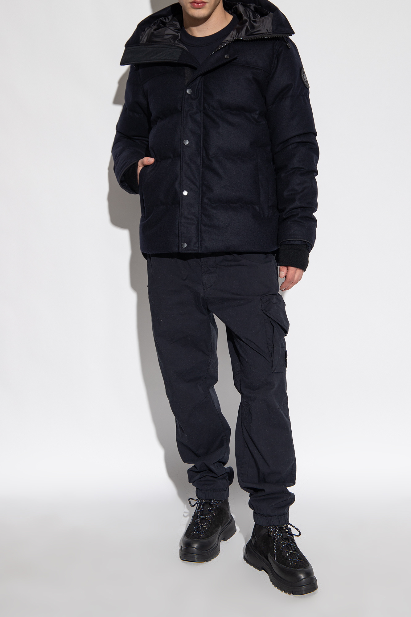 Canada Goose Lace-up Boots In Black