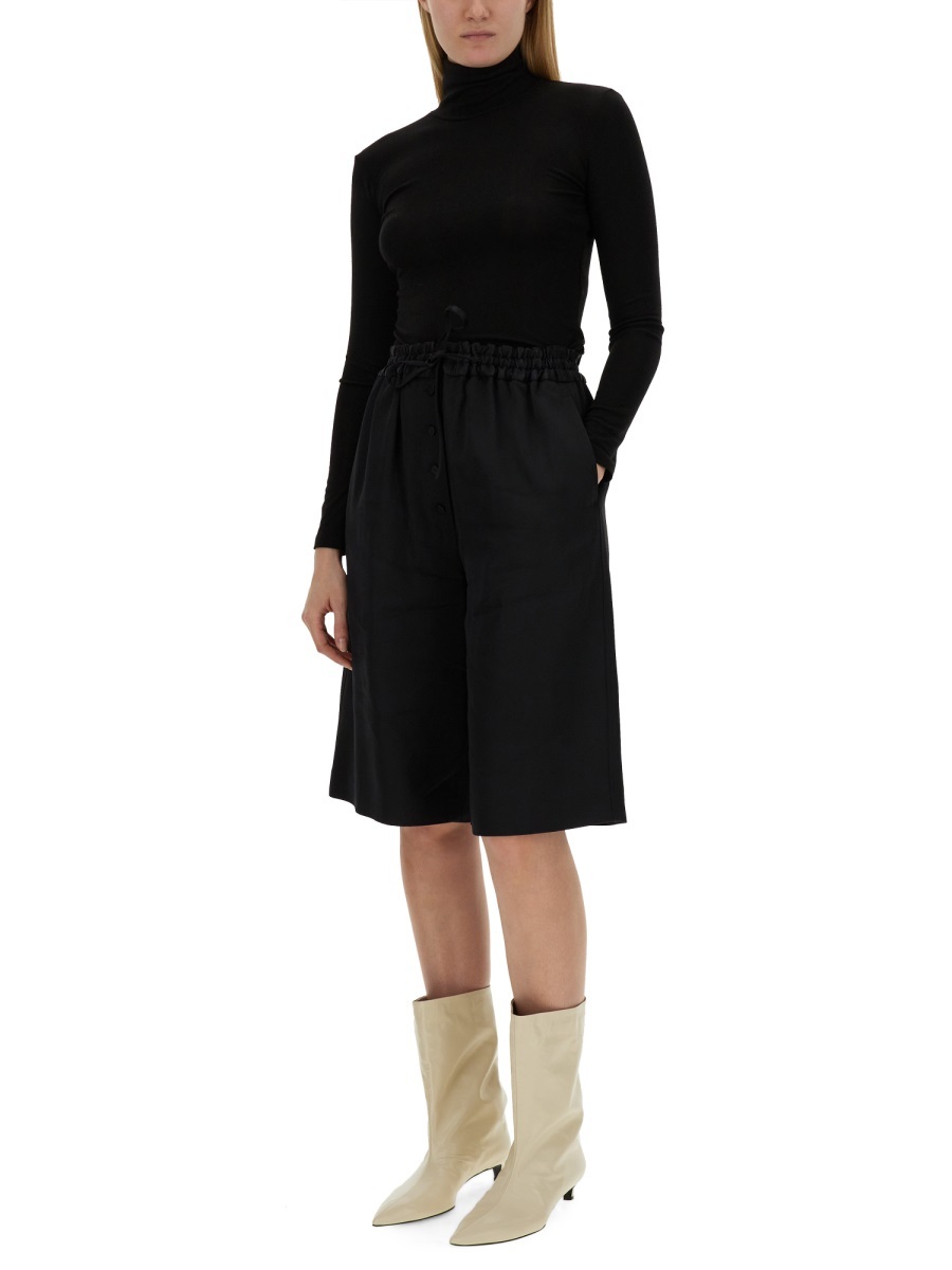 Jil Sander Drawstring-fastening Shorts In Black