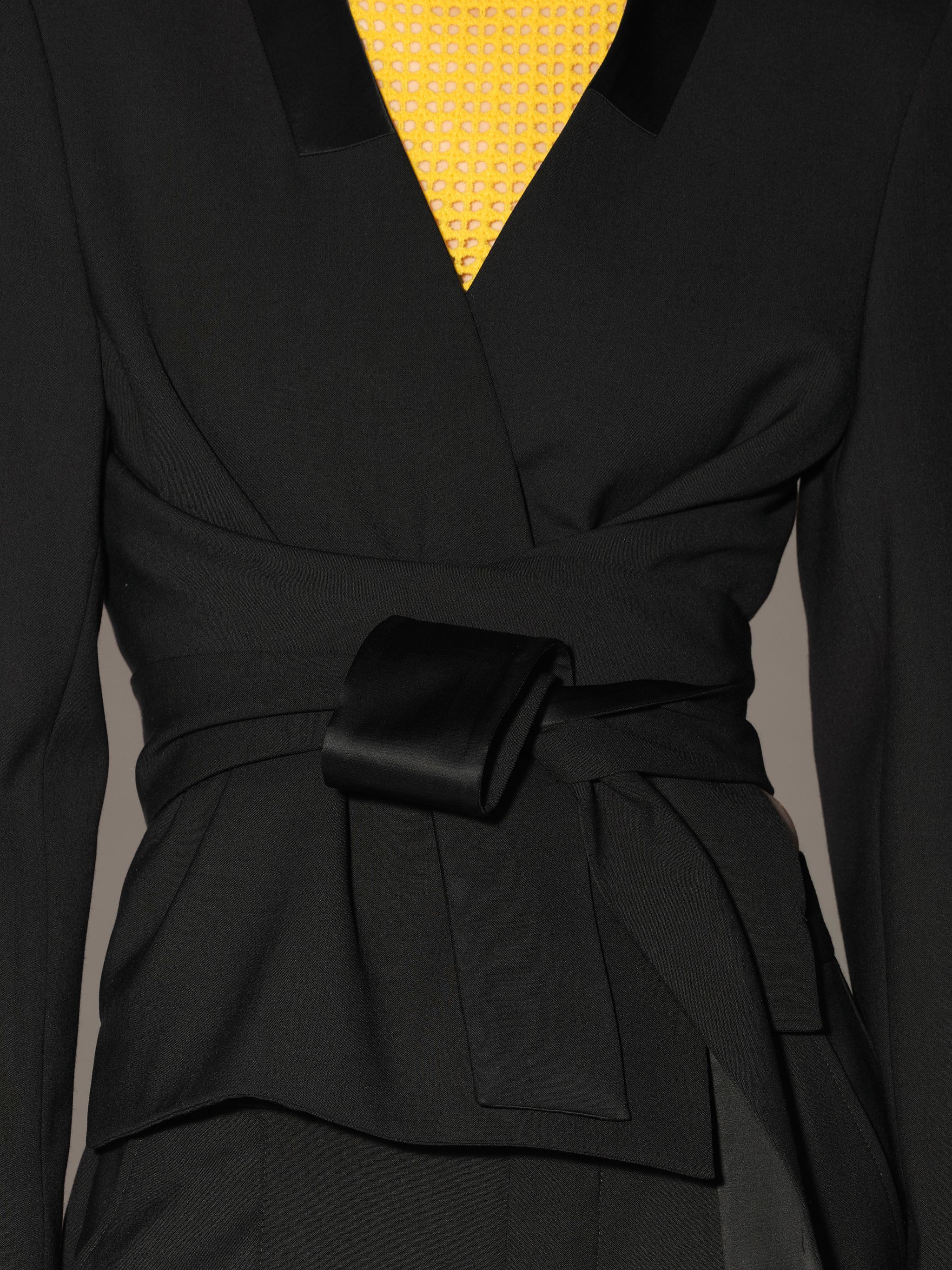 Ambush Tailored Tie-waist Blazer In Black